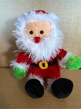 Plush Santa Claus Stuffed Toy in Red, White & Green